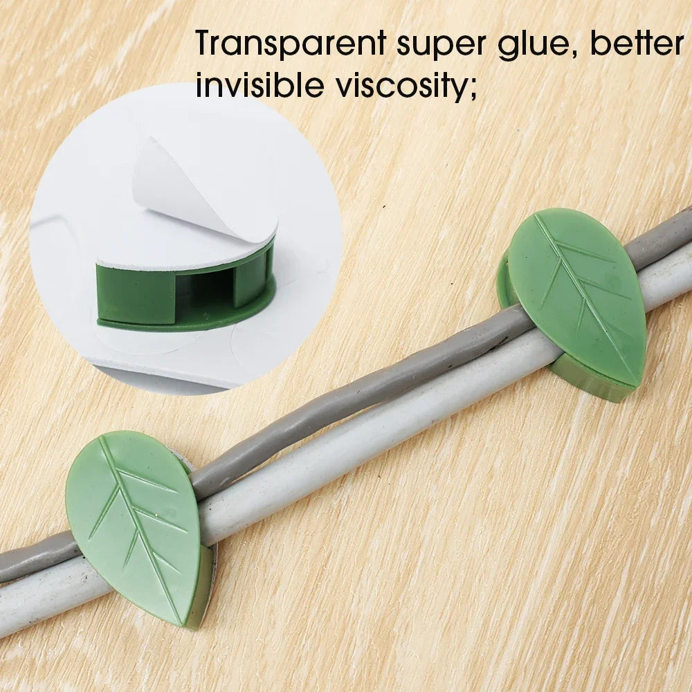 Self-Adhesive Leaf-Shaped Plant Climbing Clips