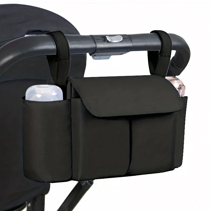 Multi-Pocket Stroller Organizer with Bottle Holders