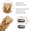 22-Inch Curly Wavy Clip-In Hair Extensions - 7 Piece Set