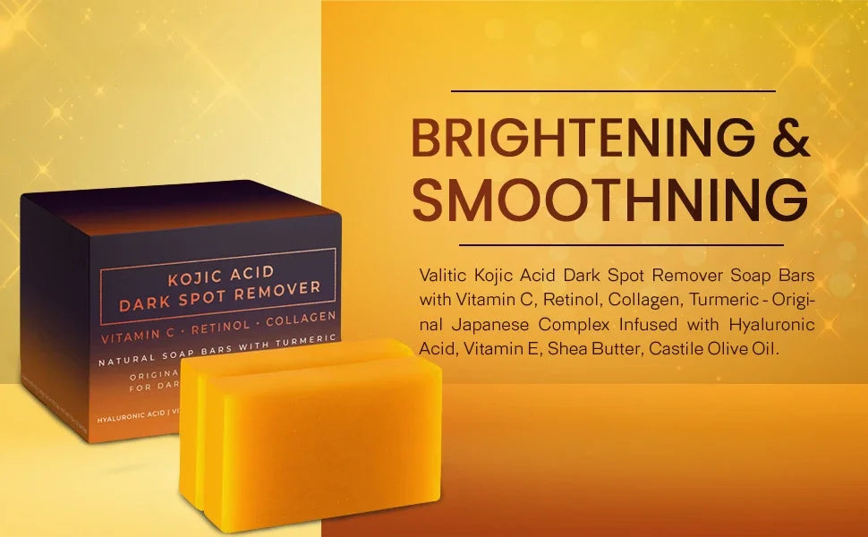 Kojic Acid Brightening Bar for Dark Spots & Even Skin Tone