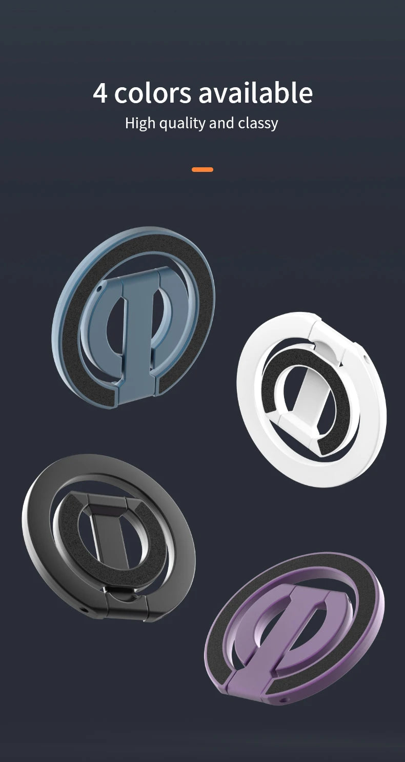 Double-Sided Magnetic Phone Ring Holder and Stand