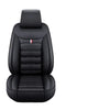Black universal PU leather car seat cover for a single front seat protector.