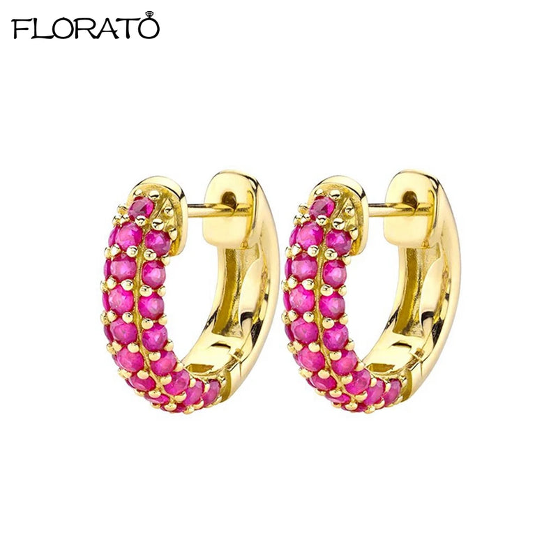 Minimalist CZ Huggie Hoop Earrings
