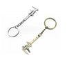 Mini Metal Vernier Caliper Keychain with Ruler