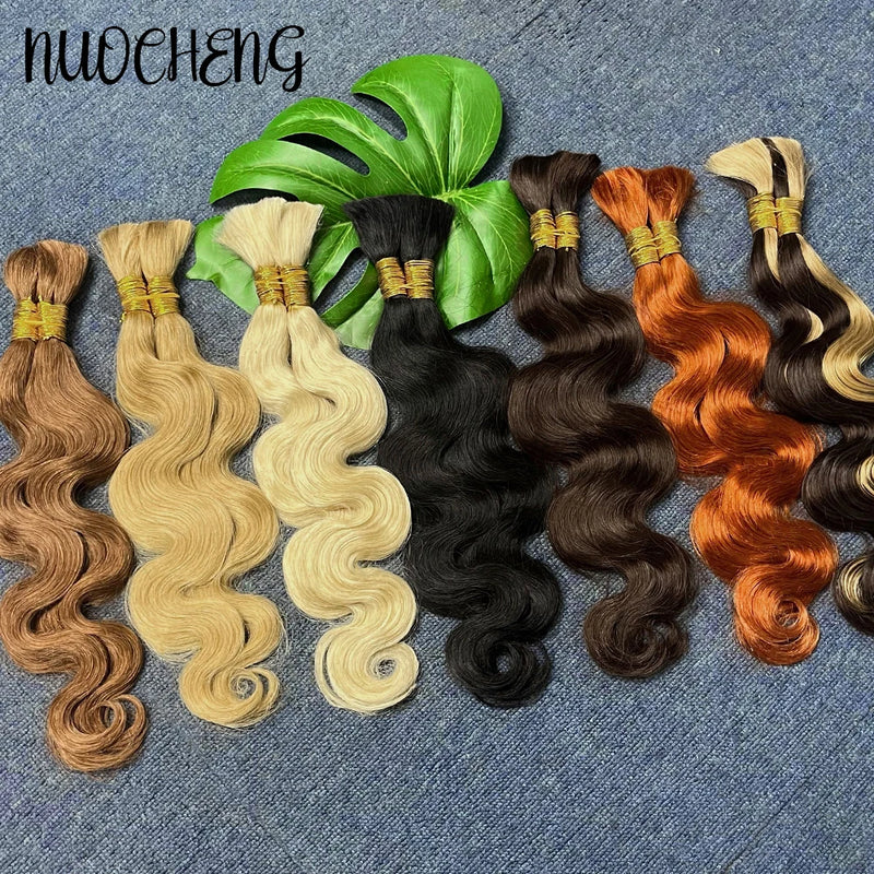 Blonde Body Wave Human Braiding Hair