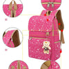 3-Piece Canvas Backpack Set for School