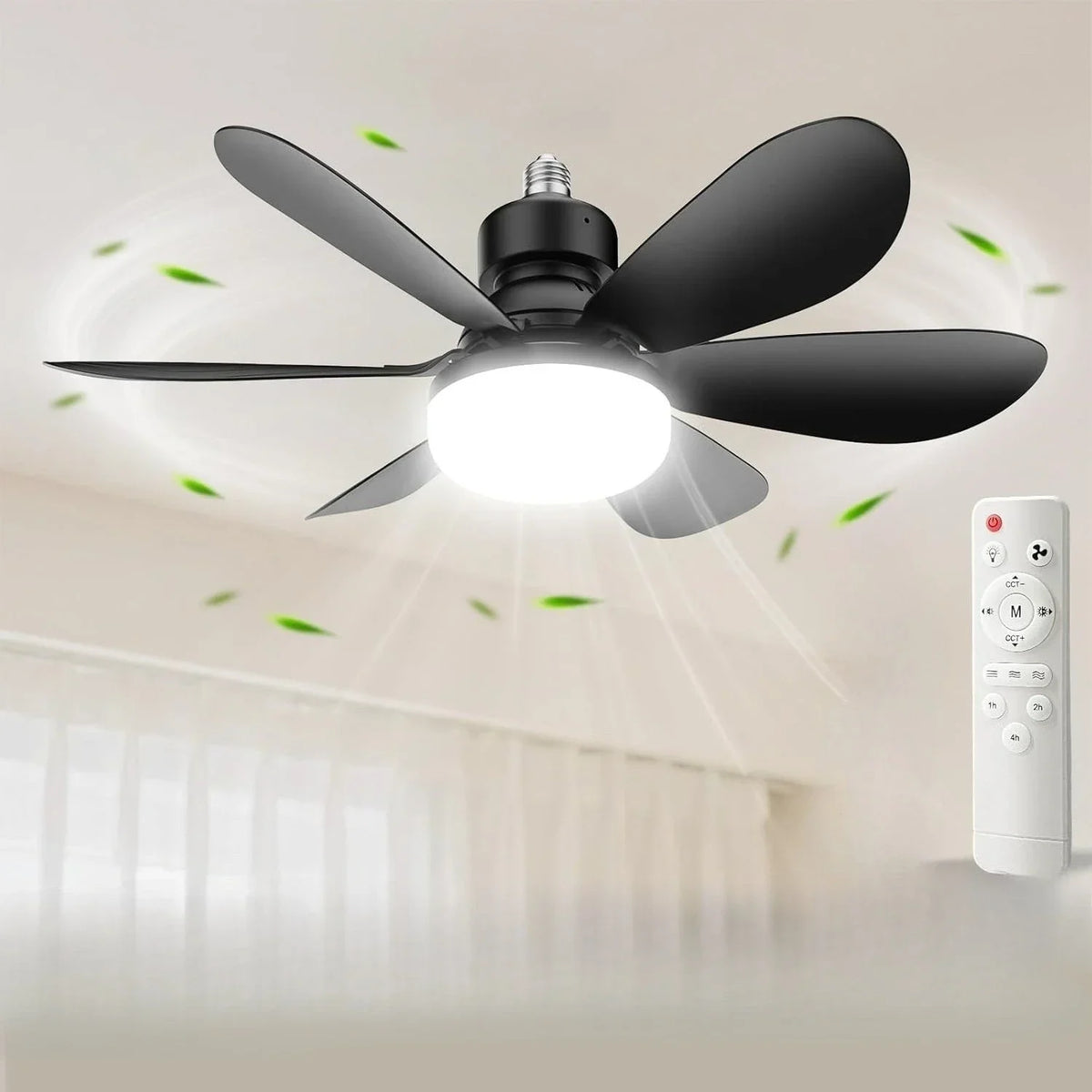 LED Socket Ceiling Fan with Remote Control