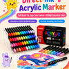 A set of Direct-Ink Acrylic Markers featuring 60 high-saturation colors for doodling and art practice.