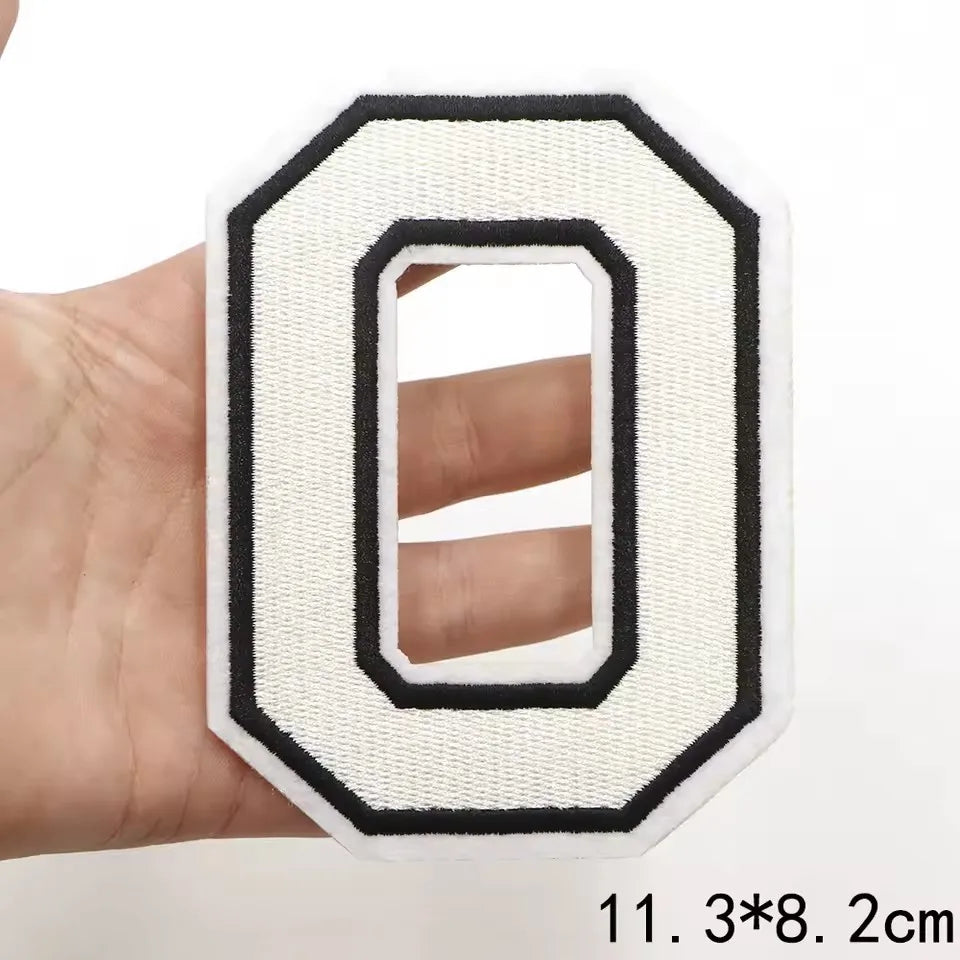 Large White Letter Patch for DIY Clothing Customization