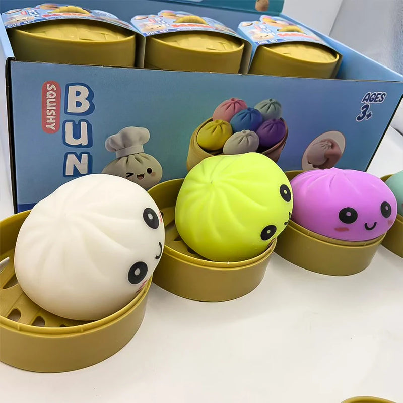 Jouet squishy coloré en forme de dumpling – fidget à presser