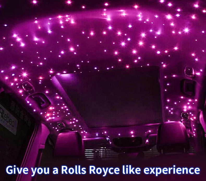 16W Starry Sky Fiber Optic Car Ceiling Light with Music Sync