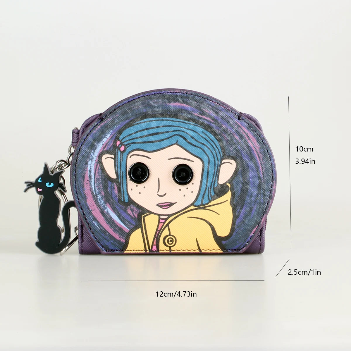 Anime Cartoon Zip-Around Wallet with Keychain