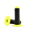Yellow and black motorcycle handlebar grips for dirt bikes
