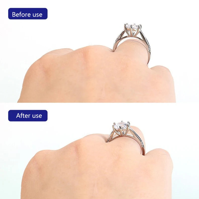 Invisible Ring Size Reducer with Spiral Spring Tightener