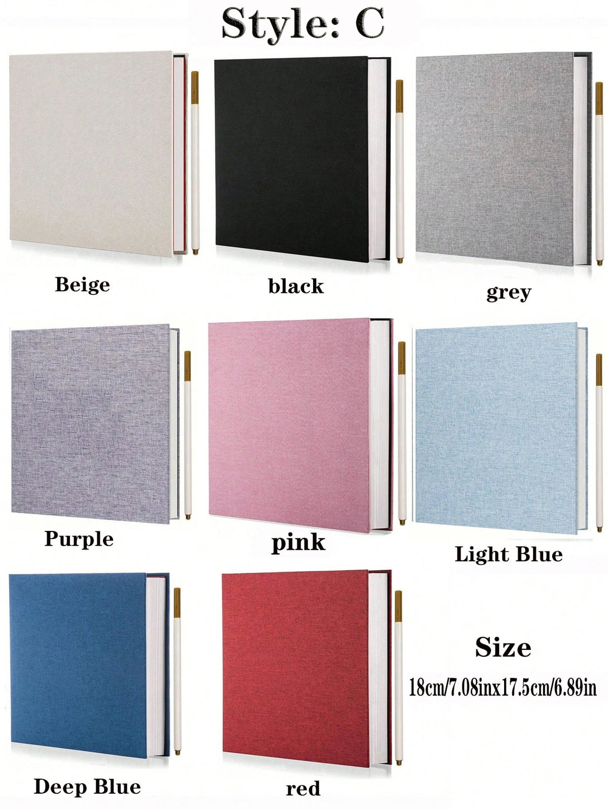 Linen Self-Adhesive Photo Album for Scrapbooking and DIY
