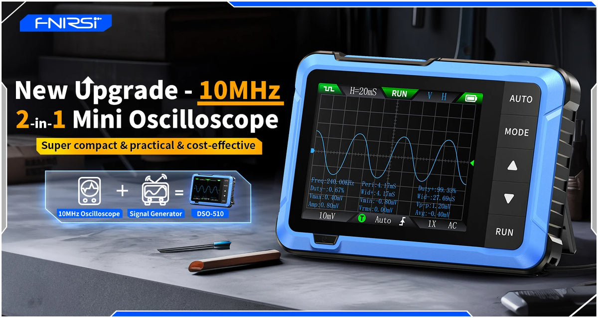 Handheld Digital Oscilloscope with Built-in Signal Generator