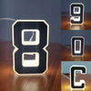 Solar-Powered LED House Number Sign