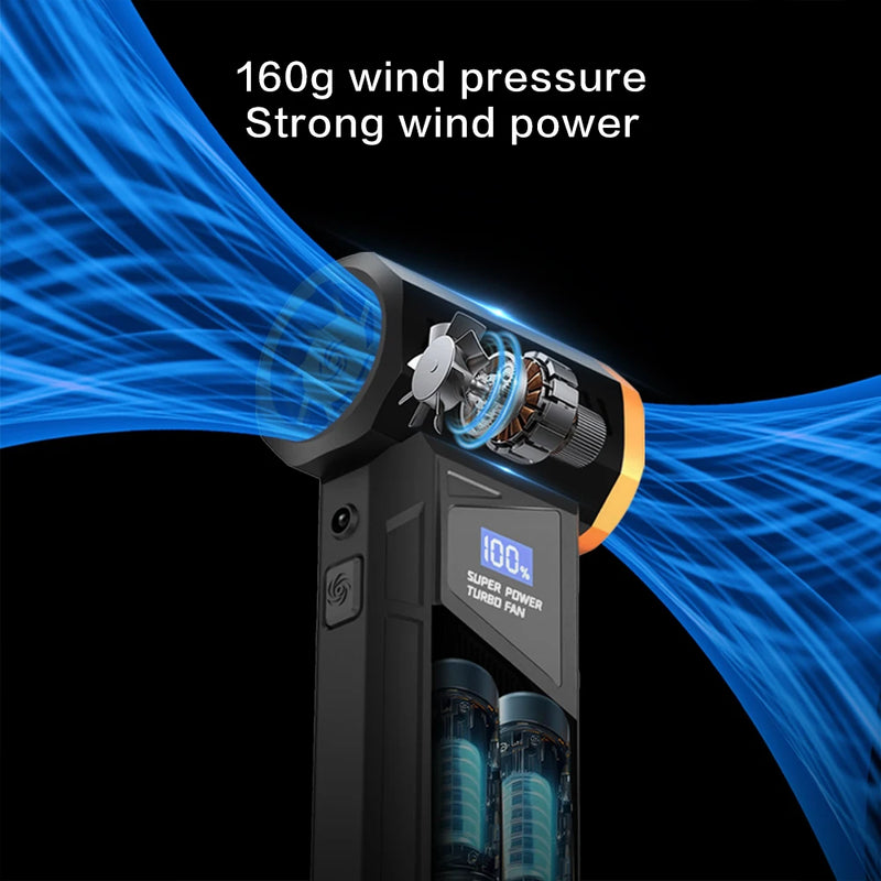 Portable Wireless Jet Fan Air Blower with Digital Display