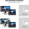 Diagram showing Easy Workspace Expansion features like Mirror Mode and Extend Mode for boosting productivity.