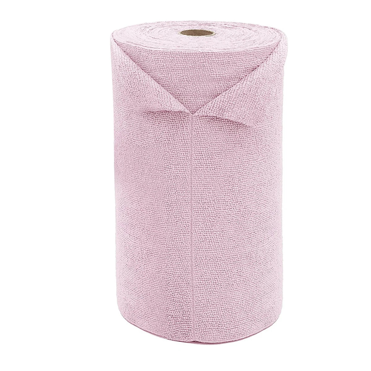 Roll of pink reusable ultra-fine fiber tear-off towel