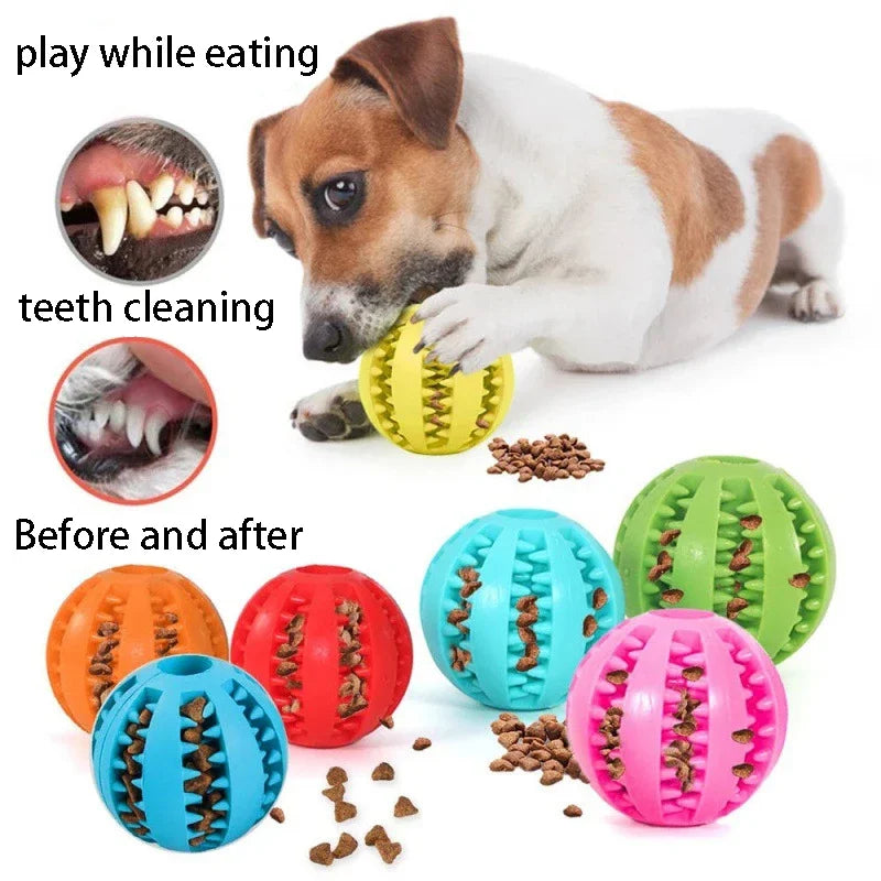 Natural Rubber Treat Dispensing Ball for Dogs