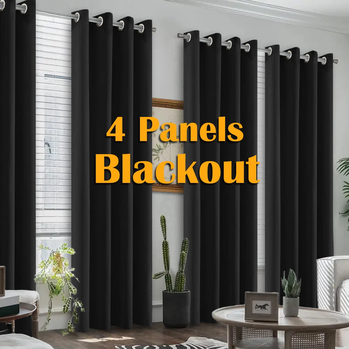 Blackout Curtains with Grommets – Thermal Insulated & Noise Reducing
