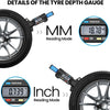 Digital Tire Tread Depth Gauge with Large LCD Display