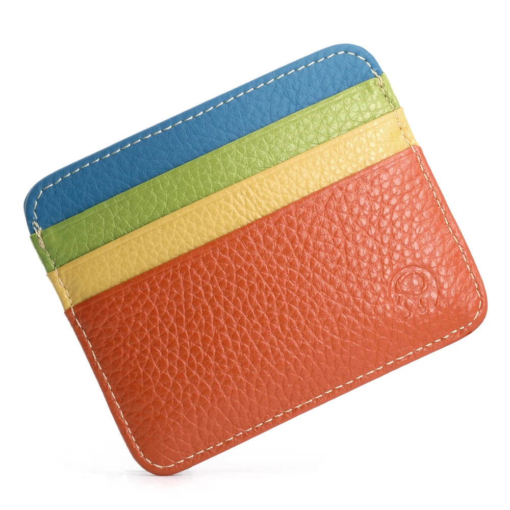 Slim Genuine Leather Card Holder Wallet