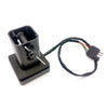 A black universal 12V LED trailer tail light with brake and running functions mounted on a base.