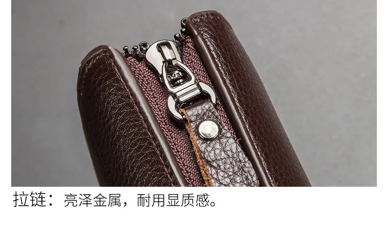 Premium Men's Business Handbag with Large Capacity and Zipper Closure