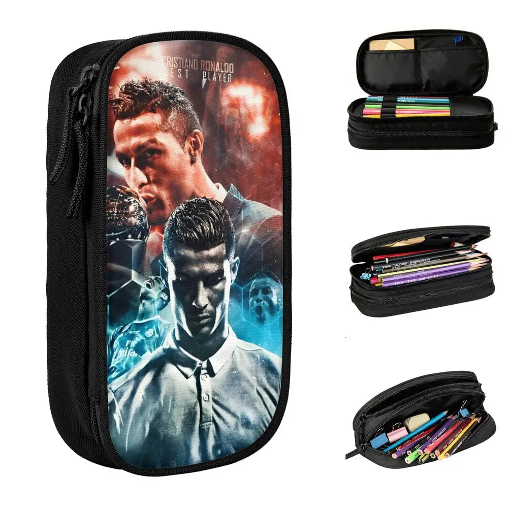 Soccer Star Pen Case – Large-Capacity Pencil Pouch