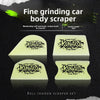 A set of yellow TPU car body scrapers featuring the KUNAIST brand logo for fine grinding and smoothing.