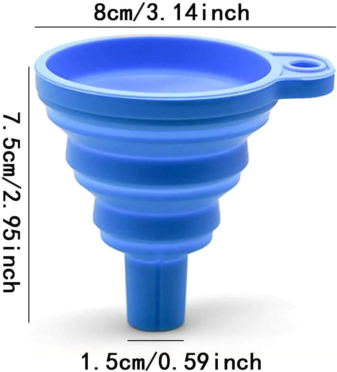 Collapsible Silicone Funnel for Engine Oil and Washer Fluid