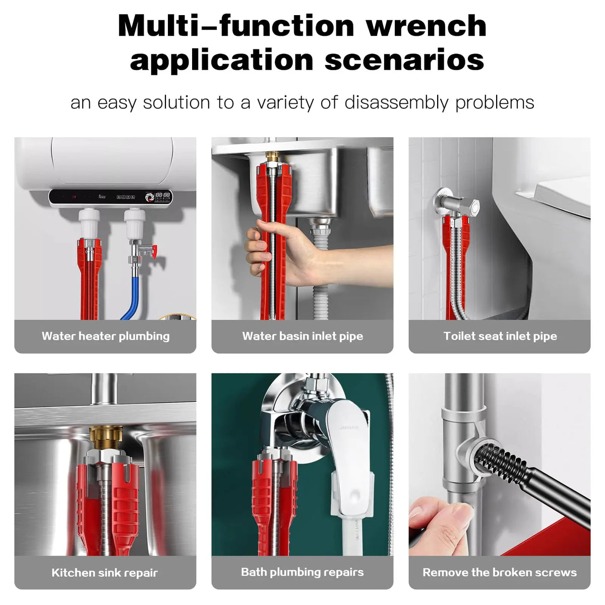 14-in-1 Multi-Functional Faucet and Sink Wrench Kit