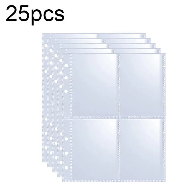 A5 PU Leather Photo & Card Organizer Binder with 4-Pocket Sleeves