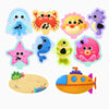 Glow-in-the-Dark Animal Bath Toy Set with Floating Net