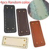 PU Leather Bag Bases with Hanging Hooks for DIY Knitting & Craft Projects