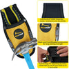 Yellow and black heavy-duty plier holster with a tunnel loop for attaching extra-wide belts