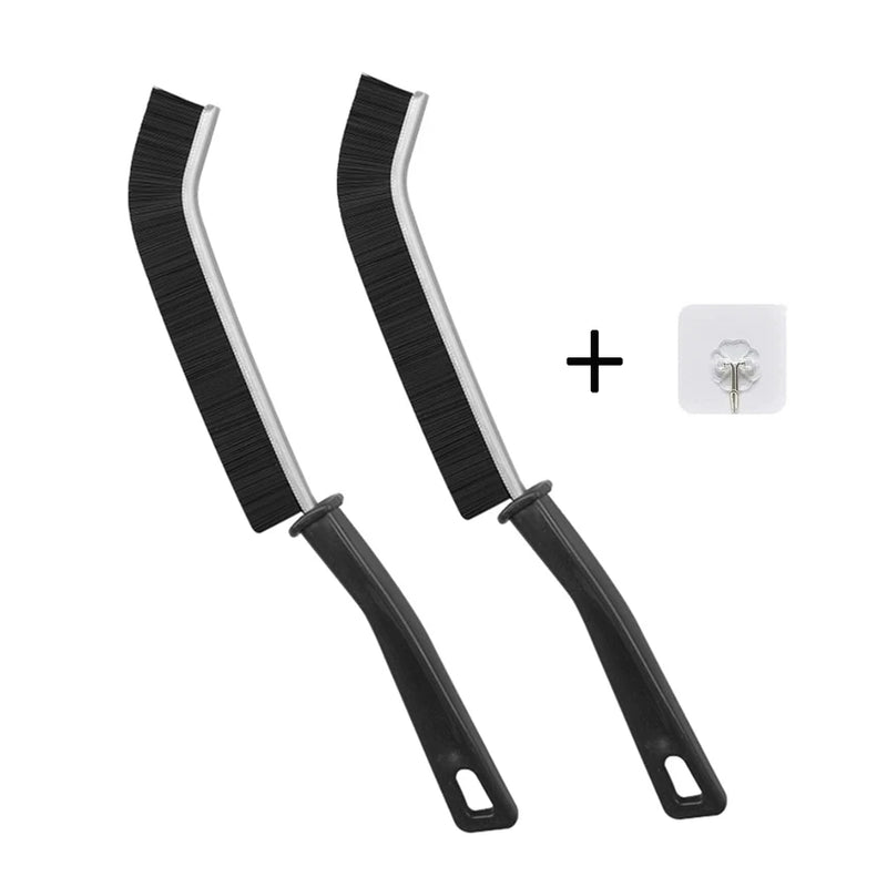 Angled Crevice Cleaning Brush with Stiff Nylon Bristles