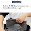 Insulated Canvas Lunch Bag with Double Pockets