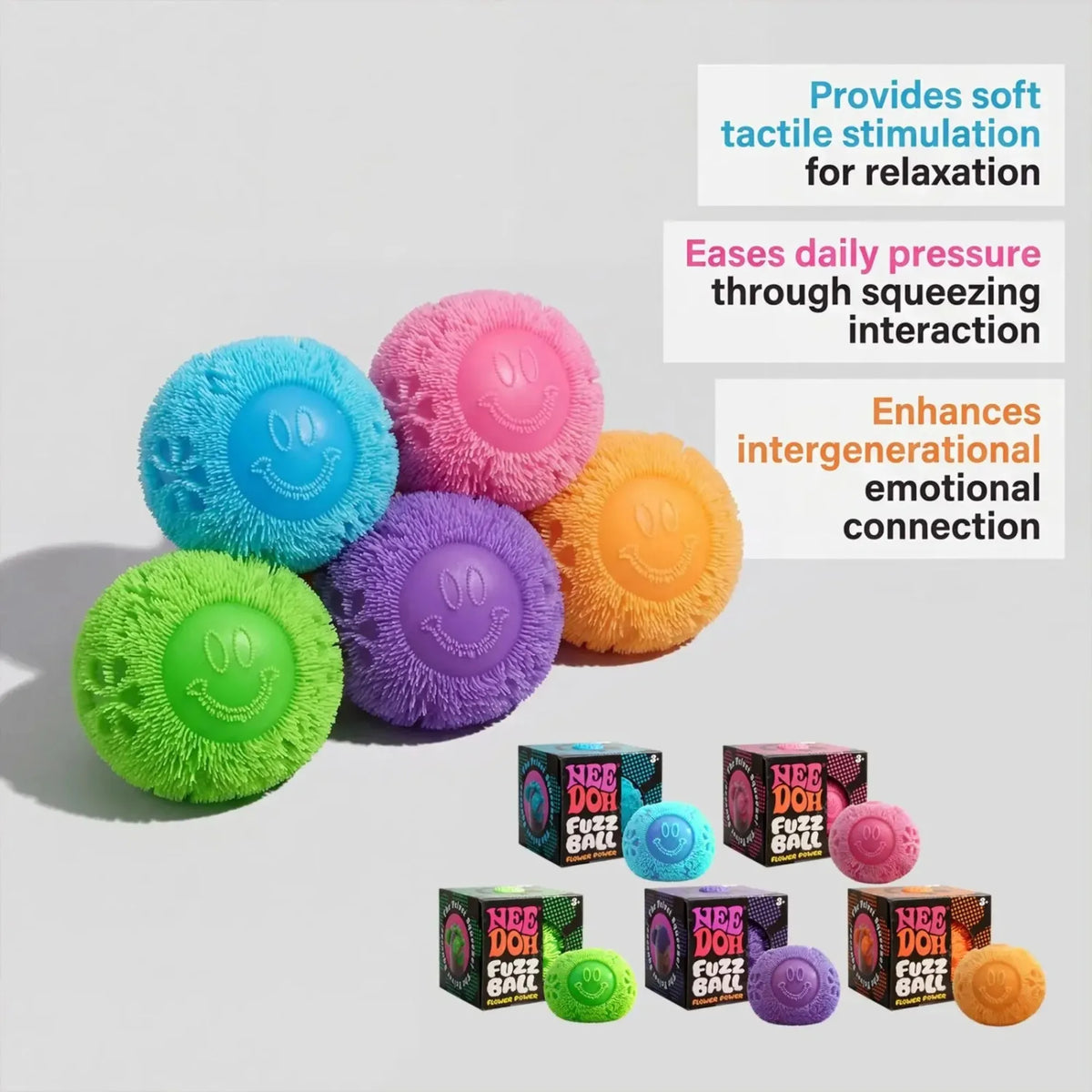 Nee Doh Fuzz Ball Stress Relief Toy