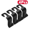 Car Seat Back Hooks with Headrest Hanger for Organizing Bags and Groceries