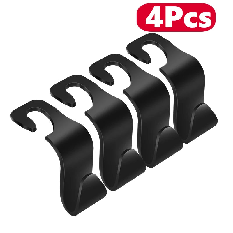 Car Seat Back Hooks with Headrest Hanger for Organizing Bags and Groceries