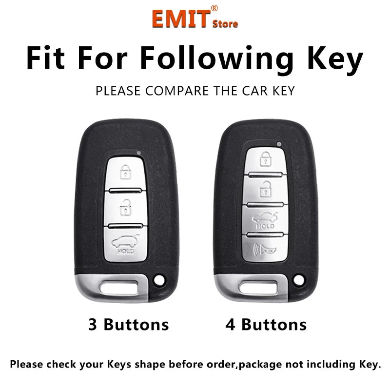 Comparison of a 3-button and a 4-button key fob cover for car models