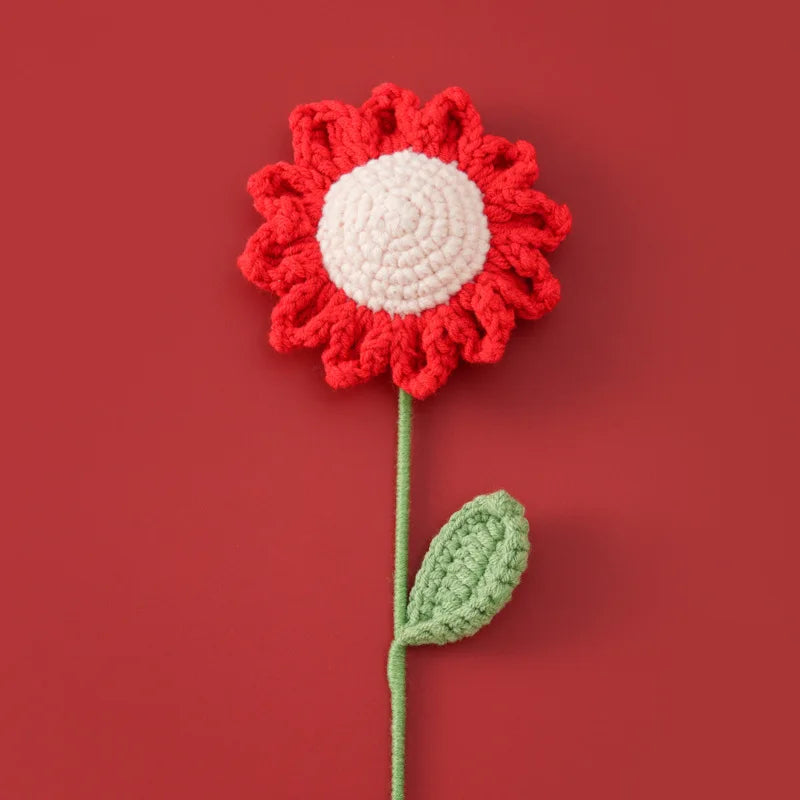 Handcrafted Crochet Tulip Bouquet – Artificial Knitted Flowers for Home Décor & Gifting