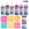 A collection of 100ml Aqua Fairy craft kits featuring various colors and designs for DIY 3D water elf projects.