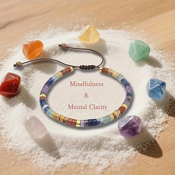 7 Chakra Naturstein-Armband