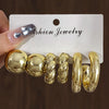 Vintage Gold Plated Hoop Earring Set
