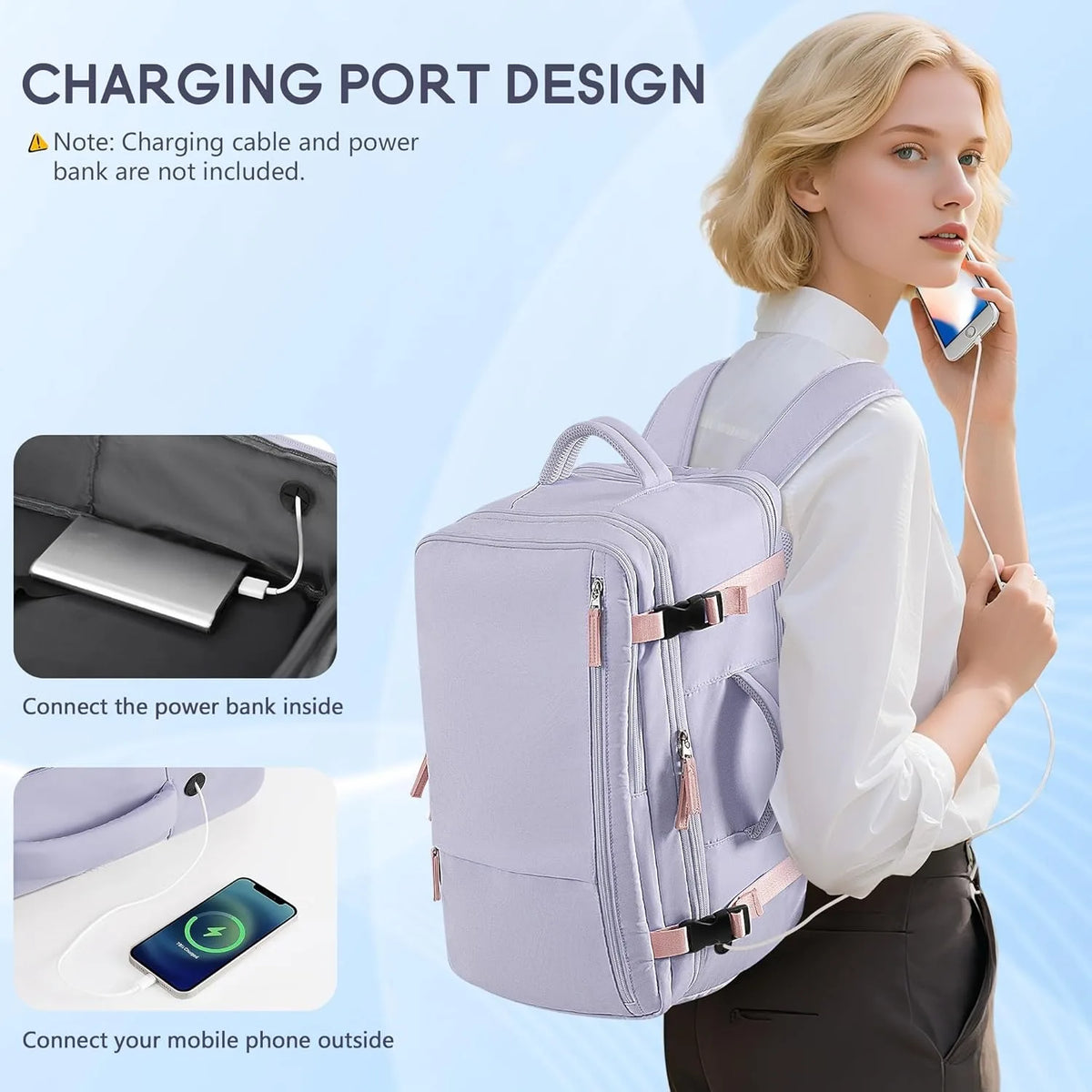 Large-Capacity Travel Laptop Backpack for Men and Women