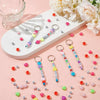 Complete Acrylic Bead Keychain Making Kit with Heart Beads & Rings